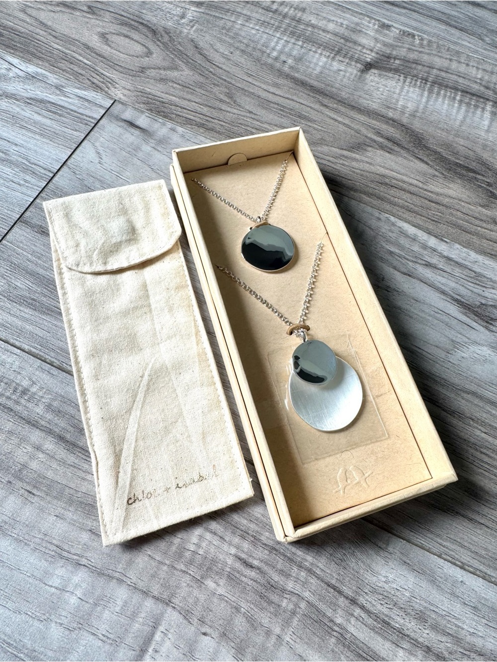 Chloe + Isabel Anniversary Silver Pendant Set